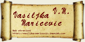 Vasiljka Marićević vizit kartica